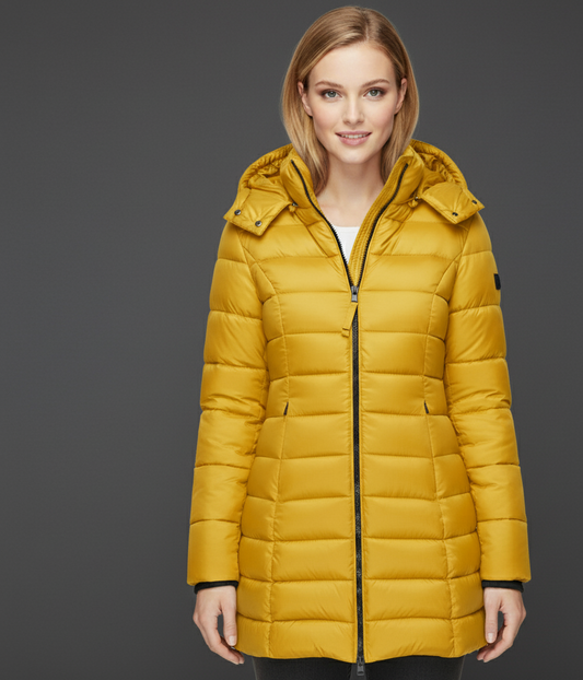 Cozy Hooded Winter Jacket with Zipper – Stylish and Insulated for Cold Weather 0