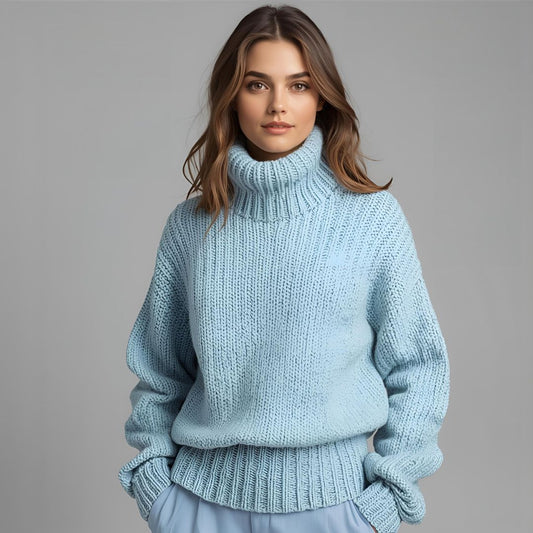 NOVA | Cozy Blue Knit Sweater