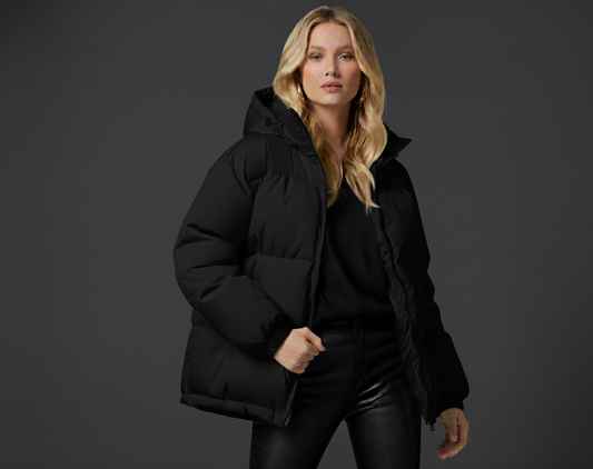 Classic Hooded Women's Jacket - Warm Winter Coat with Cozy Hood and Adjustable Fit, Available in Multiple Colors and Sizes 0