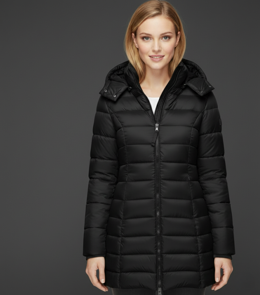 Cozy Hooded Winter Jacket with Zipper – Stylish and Insulated for Cold Weather 0