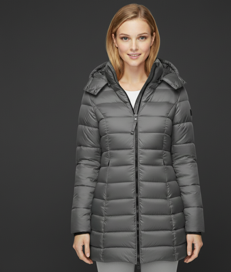 Cozy Hooded Winter Jacket with Zipper – Stylish and Insulated for Cold Weather 0