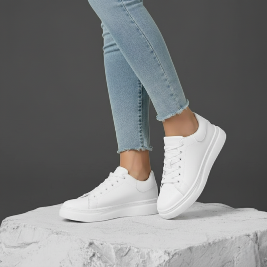 Women's White Sneakers – Comfortable Sneakers with Advanced Support for Walking and All-Day Comfort 0